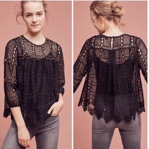 Anthropologie Auralis Lace Top
